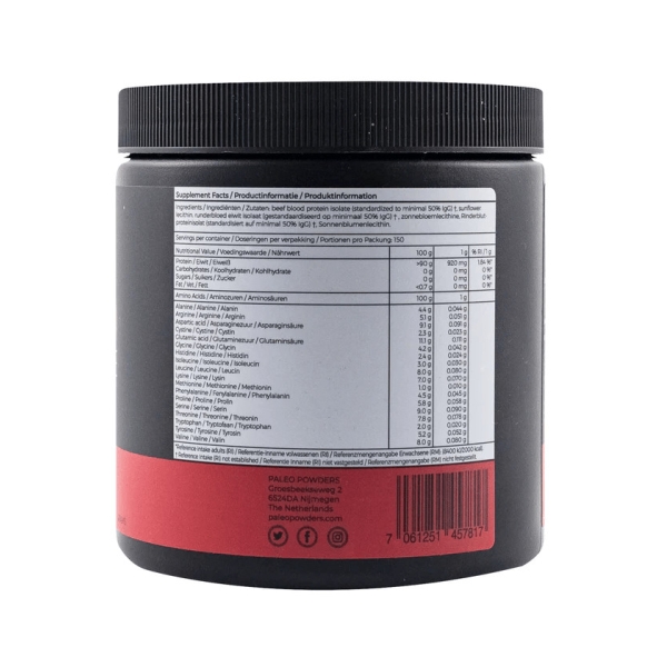 Rinderblut-Protein-Isolat (aus Weidehaltung) - Paleo Powders