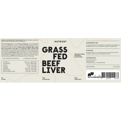 Grass-gefütterte Leber, gefriergetrocknet