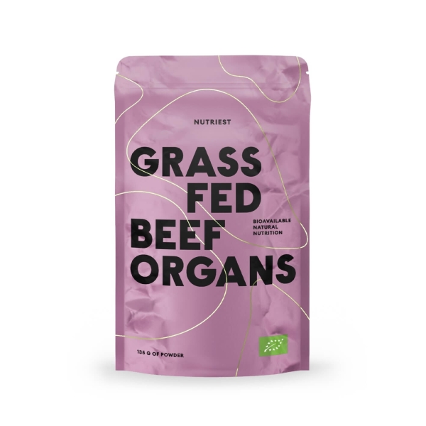Organkomplex (lever, hjärta, njure), frystorkad, gräsmatad