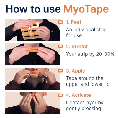 MyoTape Mundpflaster zur Förderung der Nasenatmung