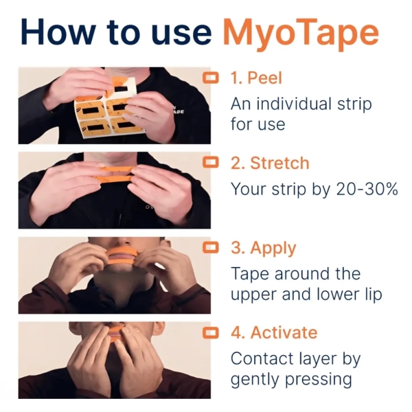 MyoTape Mundpflaster zur Förderung der Nasenatmung