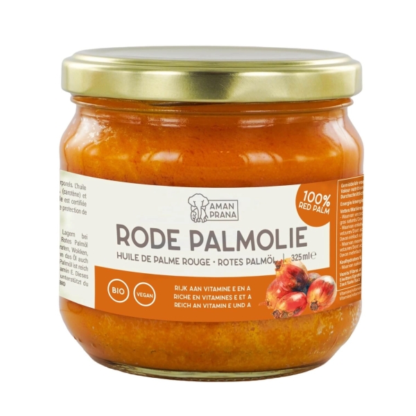Czerwony olej palmowy - extra virgin - z Amanprany - uprawiany w sposób zrównoważony